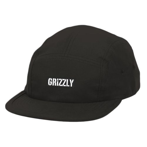 Bone Masculino Grizzly OG Stamp 5 Panel Camper PRETO-V26GRB06- -1-